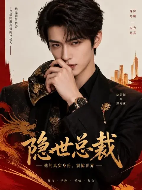 总裁的隐藏身份竖版封面海报